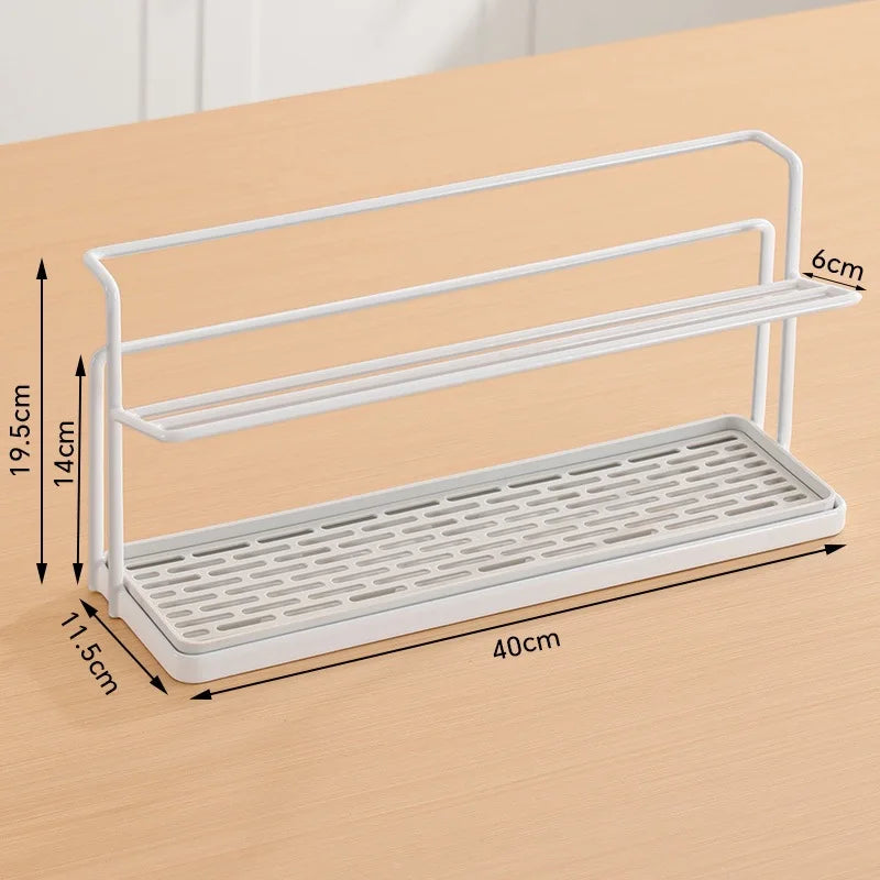 CupEase Tassen-Organizer 2-stöckig | Mit Abtropfschale | Küchenregal für Becher & Thermobecher