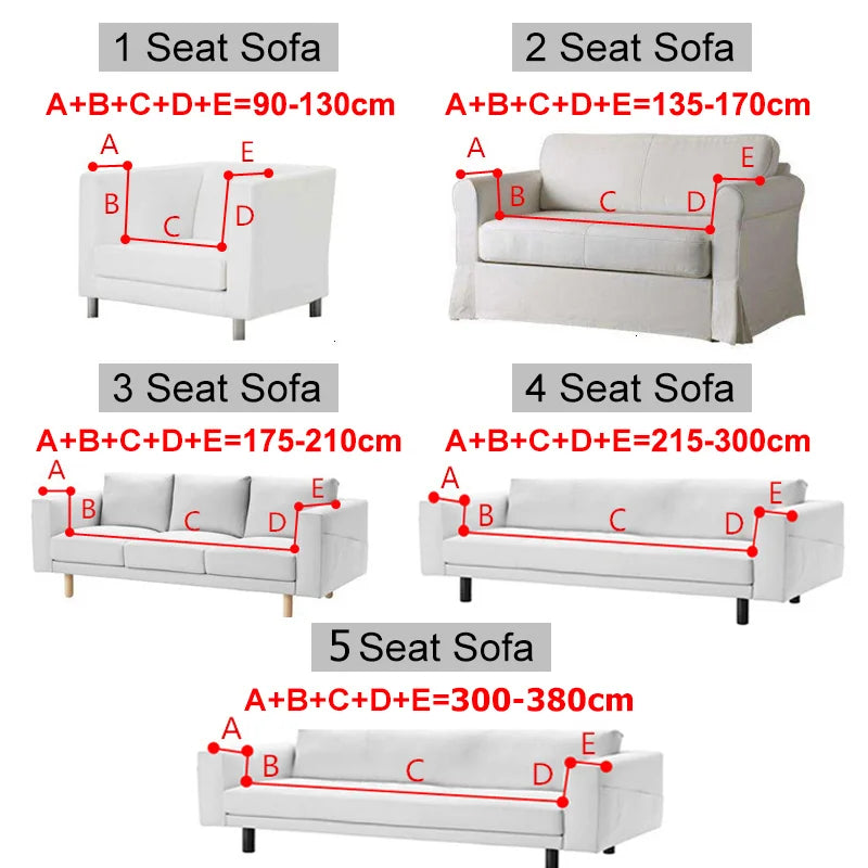 Sofalino Stretch | Elastischer Sofaüberwurf | Jacquard Design | Für 1–4 Sitzer & L-Form