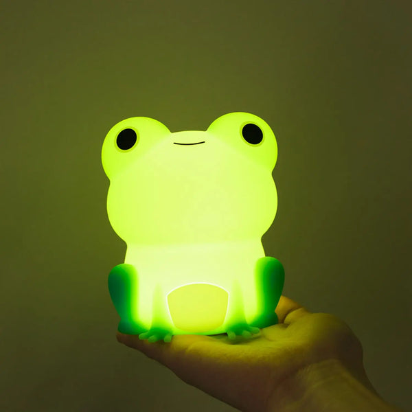 LumoFrosch Kinder Nachtlicht Frosch | Weiches Silikon | Farbwechsel & Timer | Wiederaufladbar
