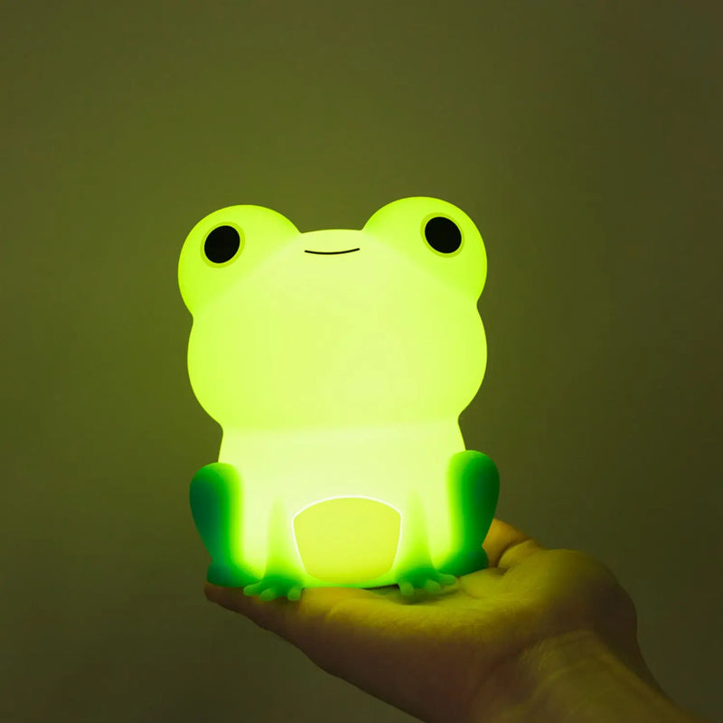 LumoFrosch Kinder Nachtlicht Frosch | Weiches Silikon | Farbwechsel & Timer | Wiederaufladbar