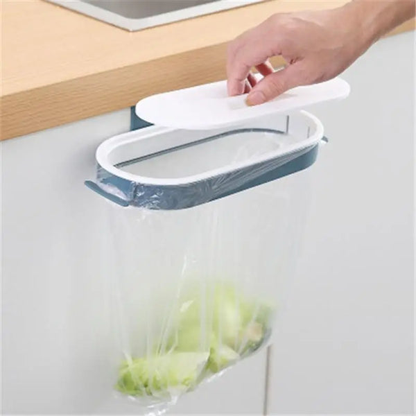 Müllbeutelhalter Cleanuvo ClipBin | Mit Deckel & Ringhalterung | Zum Einhängen an Schranktüren | Wiederverwendbar & Waschbar