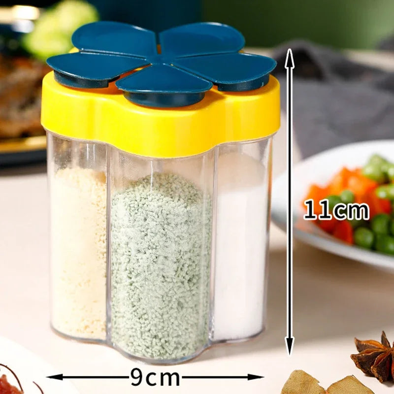 CampSpice ProBox Gewürzdose für Camping | Mit Deckel & separaten Fächern | Transparent & lebensmittelecht | Für Salz, Pfeffer & Grillgewürze