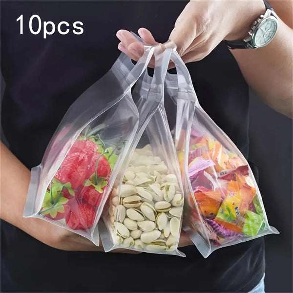 EcoPouch Aufbewahrungsbeutel | Wiederverwendbar & Auslaufsicher | Für Obst, Gemüse, Snacks & Mehr | 10er Set