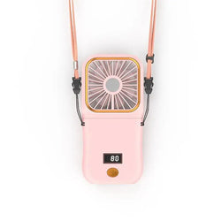 Airlio Faltbarer USB-Ventilator 3000mAh | 4-Stufen Luftkühler | Hand-, Tisch- & Halsventilator | Powerbank-Funktion | 180° Drehbar