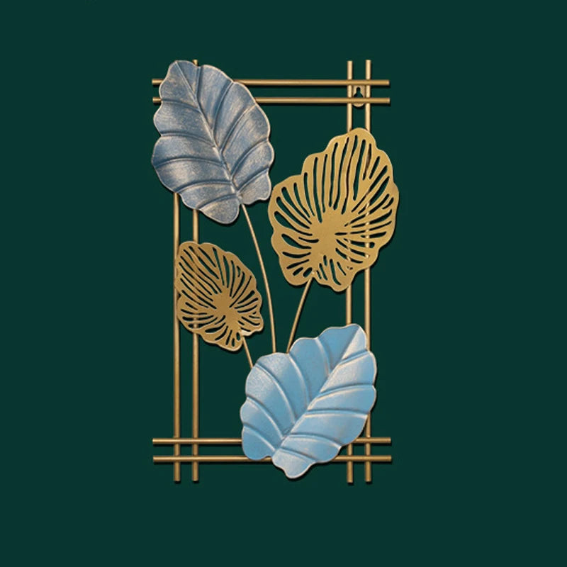 Wanddeko Metallblatt | Modernes Design | Handgefertigt | 25 × 45 cm