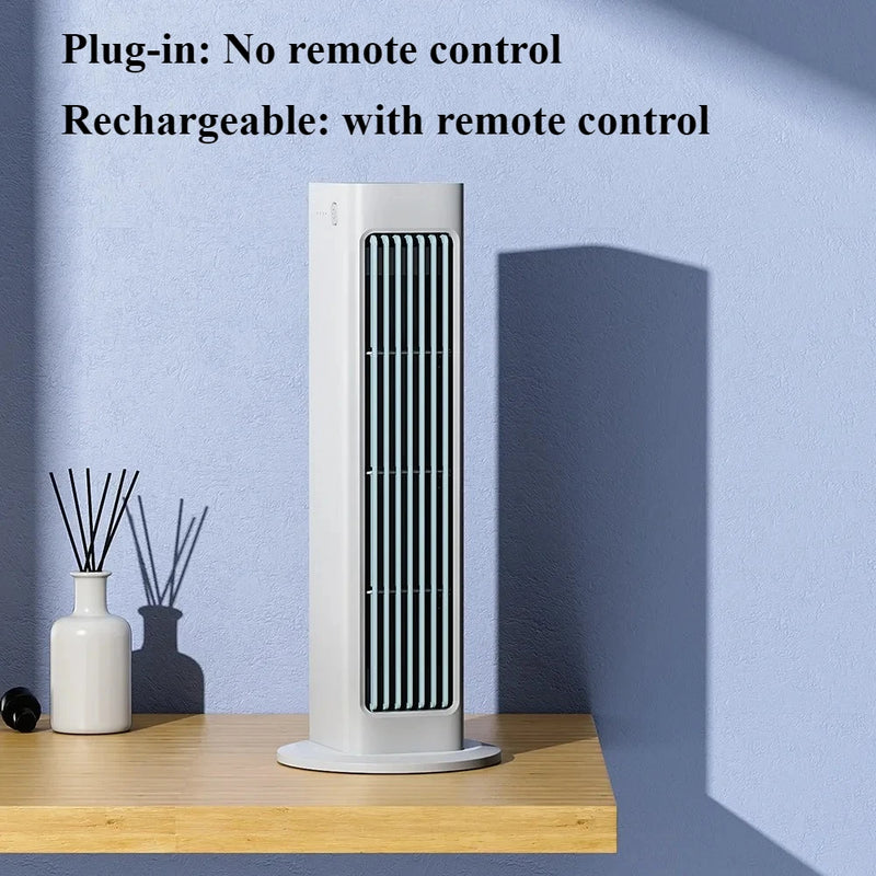 Wandventilator AeroSilence FlexFan | Blattloser USB-Ventilator mit Fernbedienung | 3 Geschwindigkeiten & Schwenkmodus | 3000 mAh Akku | Leise & modern – für Büro & Zuhause