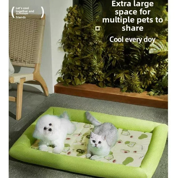 Kühlmatte Pawlino ChillPad | Sommer-Liegematte für Hunde & Katzen | Atmungsaktiv & Fluffig | Für kleine bis große Haustiere