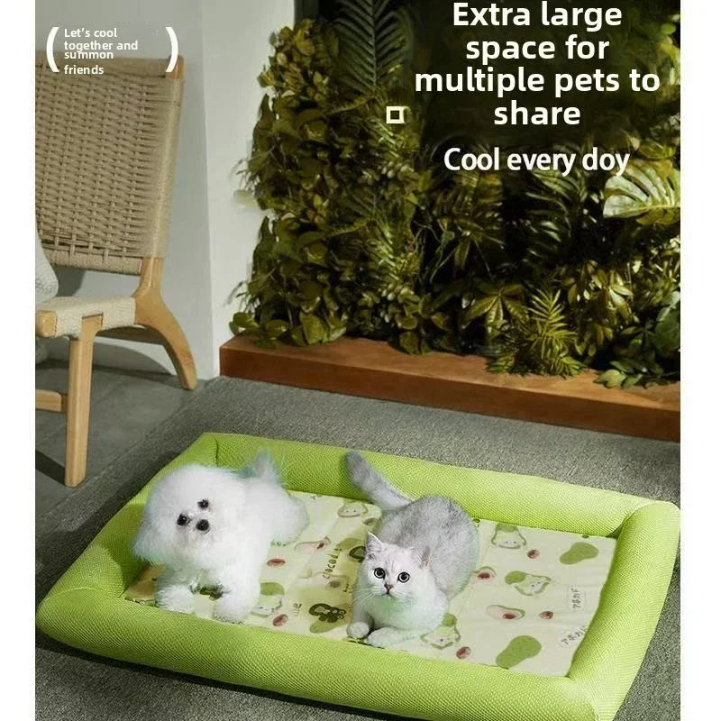Kühlmatte Pawlino ChillPad | Sommer-Liegematte für Hunde & Katzen | Atmungsaktiv & Fluffig | Für kleine bis große Haustiere