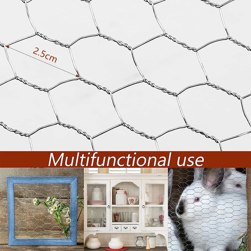 HexaWerk Sechskant-Drahtgeflecht 1–5 m | Rostfreier Eisendraht | Flexibles Zaunnetz für Garten & DIY