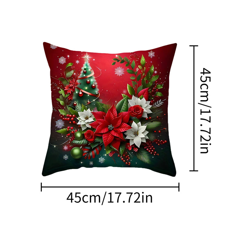 Weihnachts-Kissenhülle Lunavia | 2D Druck | Santa Claus Design | 45×45 cm | Festliche Weihnachtsdeko & Geschenkidee