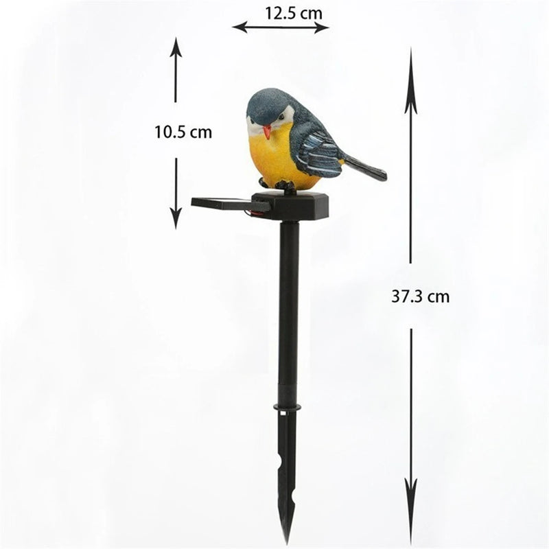 Luminavia | Solar Vogel Gartenleuchte | LED Tierfigur aus Harz | Wetterfest & dekorativ