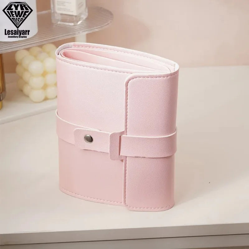 LUXBOOK Ohrring-Organizer | Buch-Design | PU-Leder | Große Kapazität & Tragbar