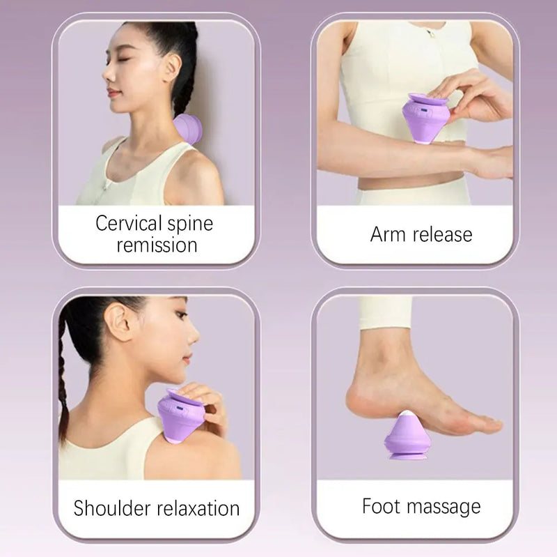 Vibrations-Massageball FlexiVibe | USB-wiederaufladbar | Wärme- & Vibrationstherapie | Silikon | Tragbar & Selbsthaftend
