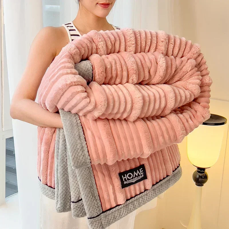 Kuscheldecke BunnySoft | Extra Dick & Wärmend | Korallenfleece | Beidseitig Flauschig