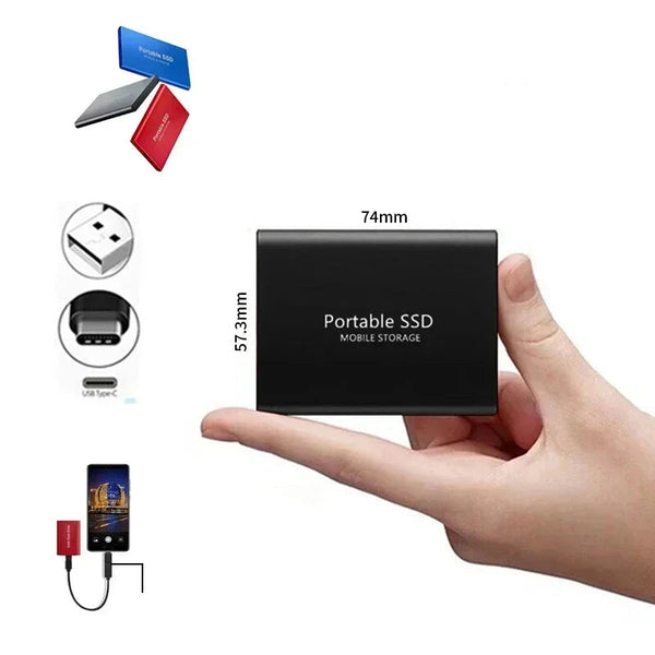Speedora Ultra Externe SSD | USB 3.1 Type-C | Bis zu 1000 MB/s | 500 GB / 1 TB / 2 TB | Kompakt & Stoßfest