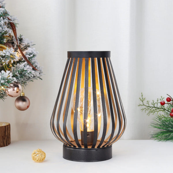 LumiCage LED Laterne | Retro Metall-Kerzenhalter | Warmweißes Stimmungslicht | Batteriebetrieben