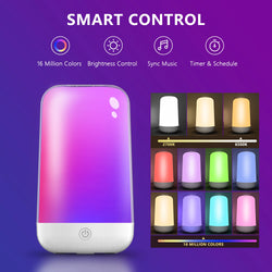 LumoGlow RGB Tischlampe | App-Steuerung & Touch | 16 Mio. Farben | 3600 mAh Akku