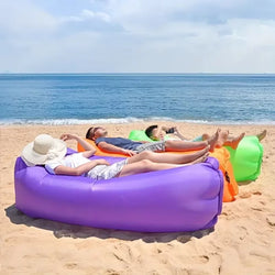 Aufblasbares Loungesofa | Ohne Pumpe & mit Kopfstütze | AirLoungeGo Outdoor Sofa 190×70 cm – Tragbar & Wasserdicht