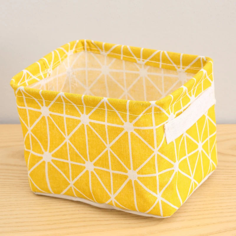 Korvelo Aufbewahrungskorb aus Baumwolle & Leinen | Faltbar & mit Griffen | Für Kleidung, Kosmetik & Kleinkram | Modern & Minimalistisch