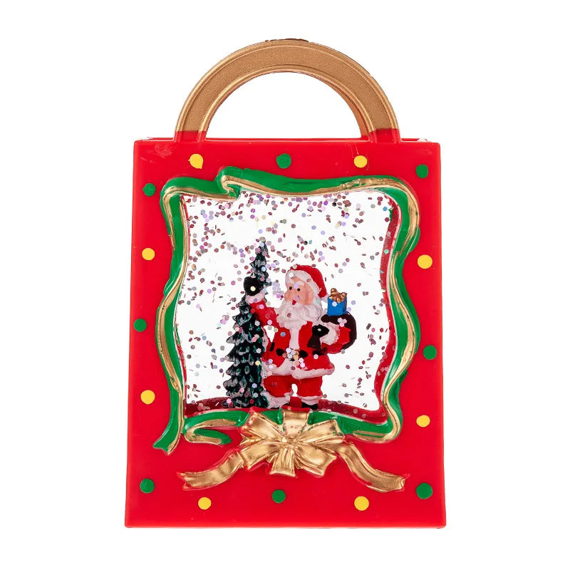 Weihnachts-Schneekugel Lampe | LED Wasserball mit Wirbelndem Schnee | Dekorative Geschenkbox & Festliche Beleuchtung | Lunavine