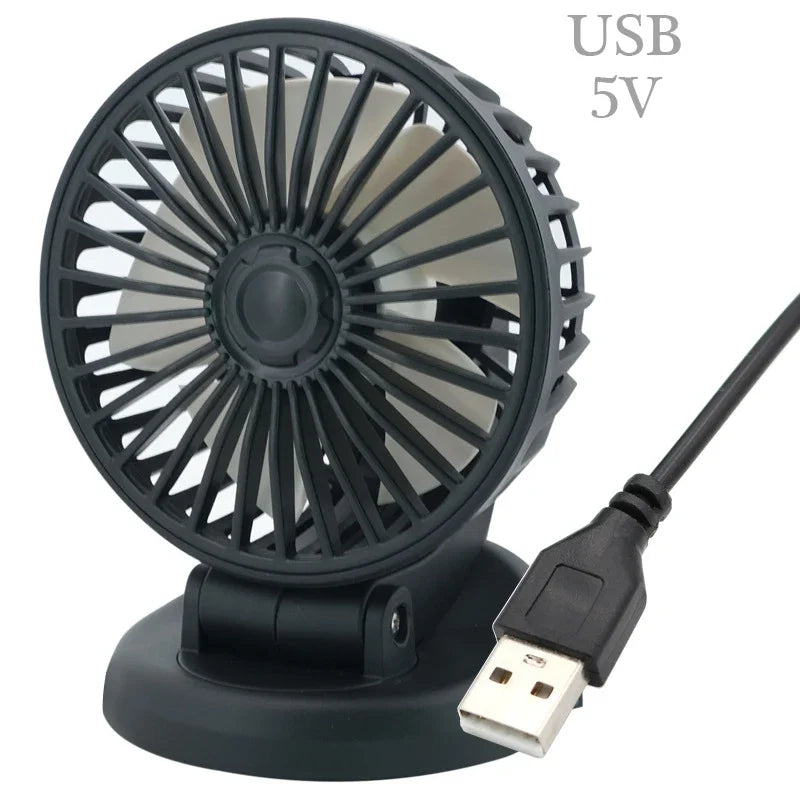 Ventoro Auto-Ventilator 12V/24V/5V | USB oder Zigarettenanzünder | Drehbar & Kompakt | Für PKW, LKW, SUV, Wohnmobil & Büro