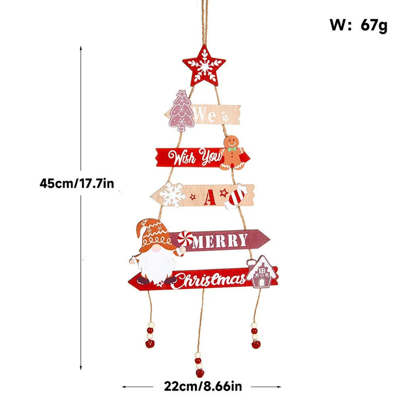 Holzanhänger NordicCharm | Weihnachtsdeko zum Aufhängen | Handgefertigtes Ornament für Baum, Wand & Fenster | Festliche Dekoration 2025–2026