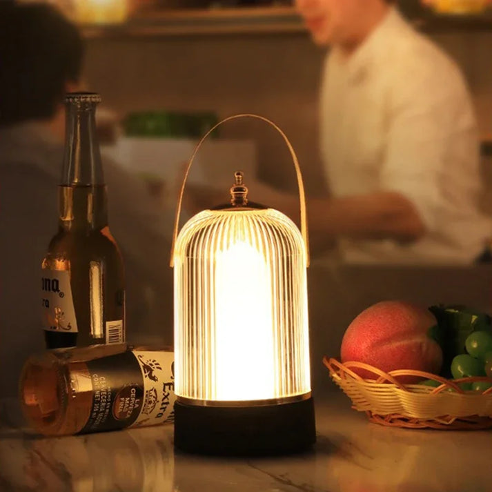 LumiCage Vintage LED Tischlampe | Vogelkäfig-Design | Tragbar & Wiederaufladbar | Warmweißes Licht