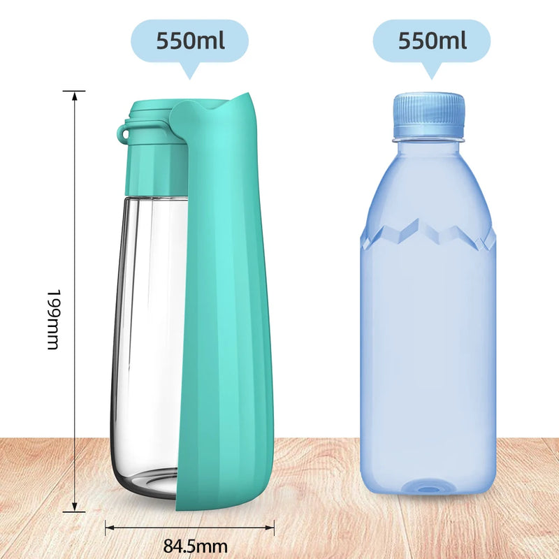 Hunde-Trinkflasche Lapuro FoldDrink | Faltbarer Wasserspender für unterwegs | 550 ml | Für kleine & große Hunde und Katzen
