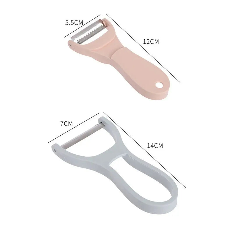 2-in-1 Obst- und Gemüseschäler Skandora PeelCut | Abnehmbarer Edelstahl-Schäler im nordischen Stil | 14 × 7 cm / 12 × 5,5 cm