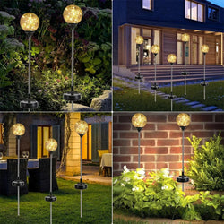 Lunova GlowSphere Solar-Kugel-Gartenleuchte 70 cm | LED-Landschaftslicht | Erdspieß | Wetterfest