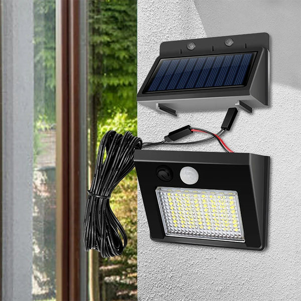 SOLARLUXX LED Gartenstrahler | 32/48 LEDs | IP65 Solarlampe mit 1200 mAh Akku | Wasserdicht & Automatisch – Für Zaun, Hof & Terrasse