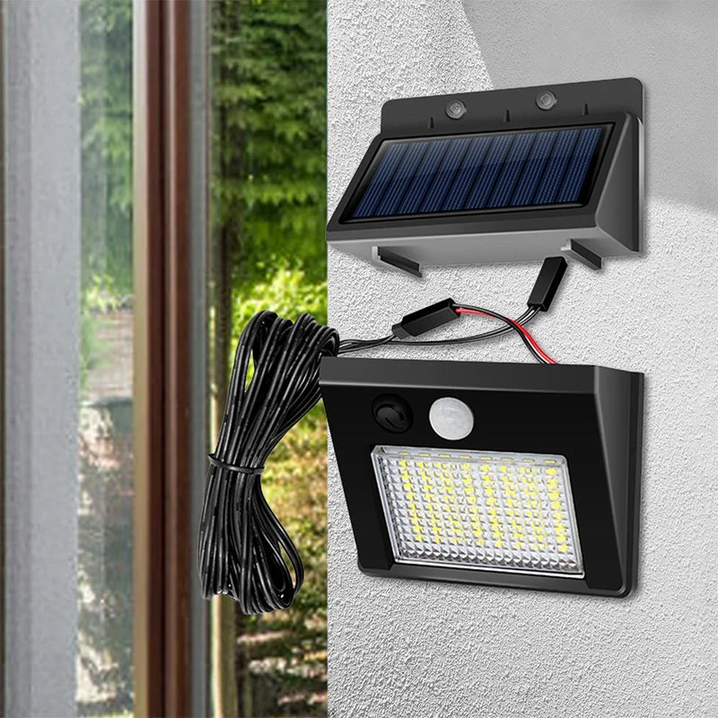 SOLARLUXX LED Gartenstrahler | 32/48 LEDs | IP65 Solarlampe mit 1200 mAh Akku | Wasserdicht & Automatisch – Für Zaun, Hof & Terrasse