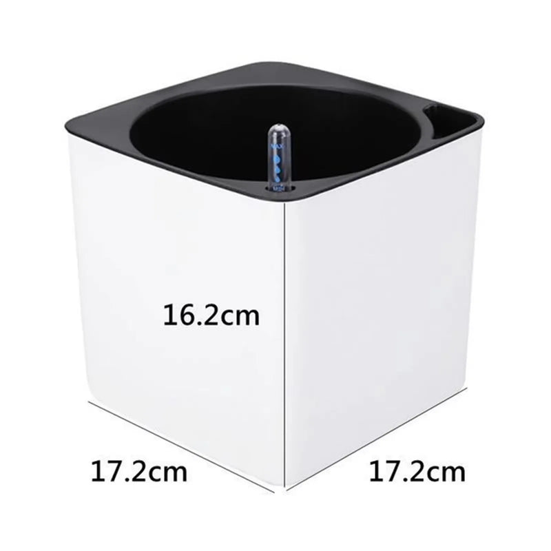AquaFloraBox Selbstbewässernder Blumenkasten | Rechteckiger Pflanzkübel mit Wasserstandsanzeige | Für Balkon, Garten & Büro