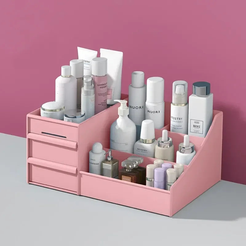 Cosmevo Kosmetik-Organizer mit Schubladen | Kompakte Schminkaufbewahrung für Bad & Schminktisch – Weiß, mobil & leicht zu reinigen