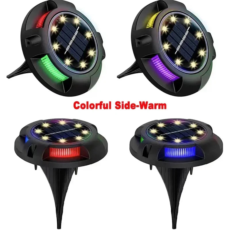 LumiTera GroundGlow 12 Solar-Bodenleuchte 12 LEDs | Edelstahl IP65 | Automatischer Dämmerungssensor | Für Garten, Terrasse & Wegbeleuchtung