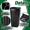 Plantivo DeepGrow Töpfe Pflanztöpfe Hoch & Quadratisch | 10/25er Set | Mit Drainagelöchern | Schwarz | 20x10x7 cm