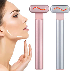 Gesichtswunder LumiVibe | EMS & Rotlicht | Straffende Anti-Aging-Pflege | 270° Drehkopf
