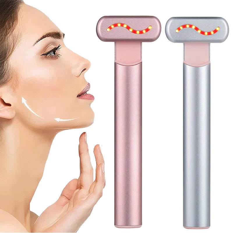 Gesichtswunder LumiVibe | EMS & Rotlicht | Straffende Anti-Aging-Pflege | 270° Drehkopf
