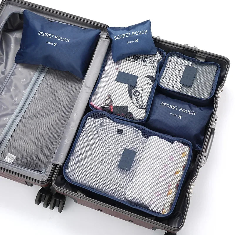 ReiseLina Kofferorganizer Set | 6-teilig | Wasserdicht & Platzsparend | Aus Oxford-Stoff