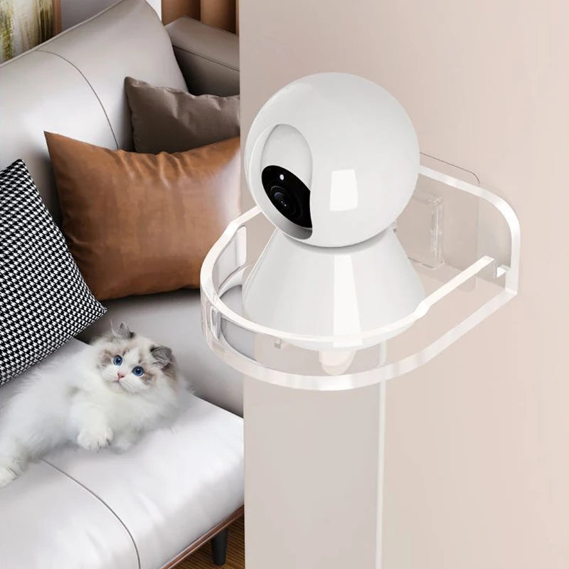 Kamera Wandhalterung SecureMount | Ohne Bohren | Verstellbare Schwerlast-Halterung | Transparent & Wasserdicht