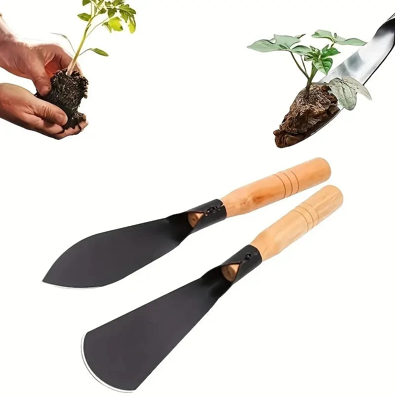 Florabrix 2er Set Garten-Kellen aus Metall | Robuste Handschaufeln zum Graben, Pflanzen & Jäten