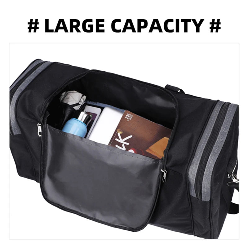 Travinero Faltbare Reisetasche Herren | Große Kapazität | Wasserdichte Schultertasche für Geschäftsreisen & Kurztrips | Sport- & Freizeittasche