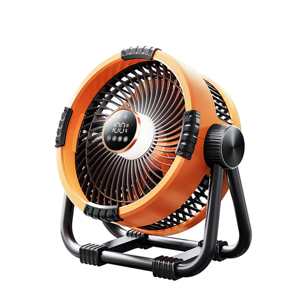 Campolar Camping Ventilator mit LED & Fernbedienung | 20000 mAh Akku | 360° Haken & 4 Stufen | Bis zu 100 Std. Laufzeit