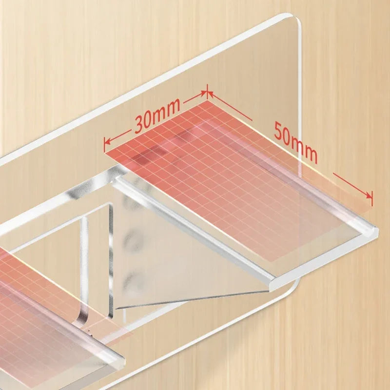 Trennhalter ClearFix | Transparenter Regal- und Schubladenteiler | Für Schränke, Fächer & Bücherregale | 15×7 cm