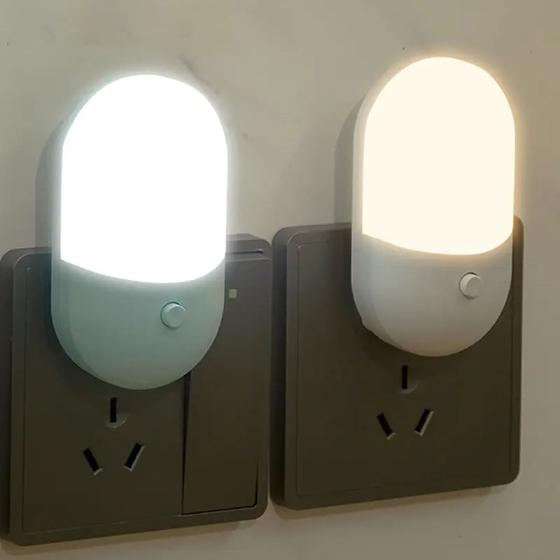 LUXORA Mini LED-Nachtlicht | Augenschonend & Energiesparend | 2er-Set | Modernes Design