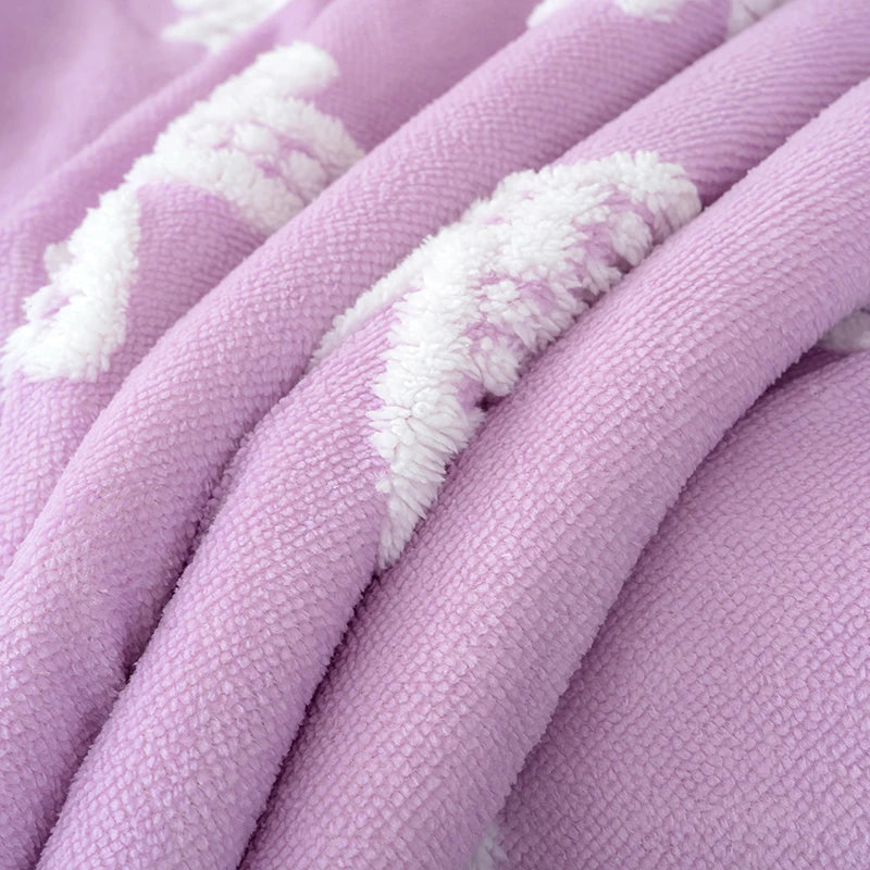 Lambina Jacquard-Decke | Dick & Flauschig | Kunstlammwolle | Sofa- & Bettdecke | Winterwärme in Premium-Qualität