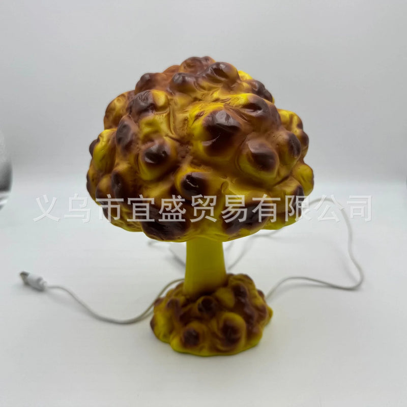 Tischlampe AtomicGlow | Atompilz-Design | Harz-Deko | USB-Anschluss | 3D Effekt