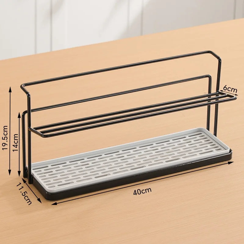 CupEase Tassen-Organizer 2-stöckig | Mit Abtropfschale | Küchenregal für Becher & Thermobecher