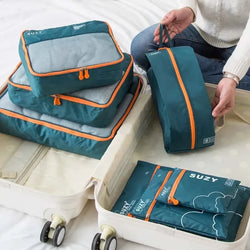 Packavio Reise-Organizer Set 7-teilig | Koffer-Taschen für Kleidung & Schuhe | Platzsparend & Wasserabweisend