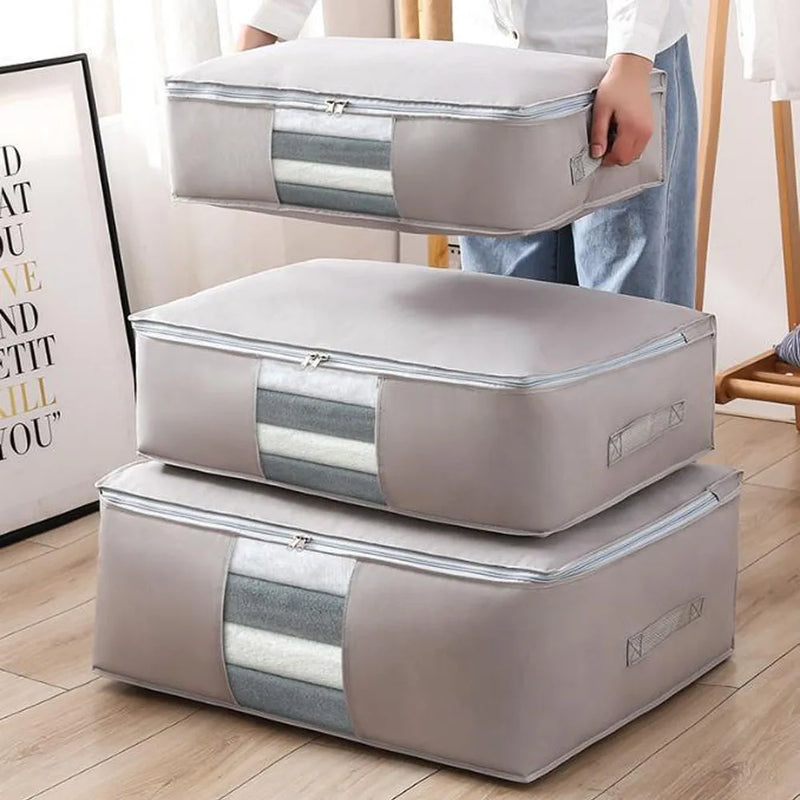 Kleideraufbewahrungstasche Faltbar | Für Decken, Kissen & Kleidung | SoftStow Vliesstoff-Organizer